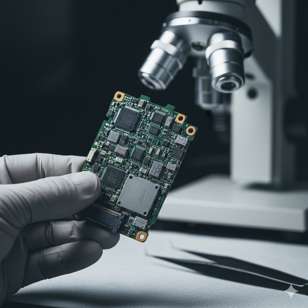 Técnico reparando un celular